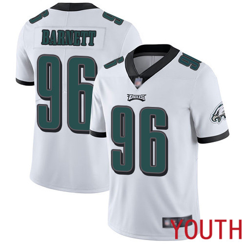 Youth Philadelphia Eagles #96 Derek Barnett White Vapor Untouchable NFL Jersey Limited Player Football